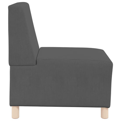 Unità di Divano Modulare Senza Braccioli 2 pcs Grigio scuro