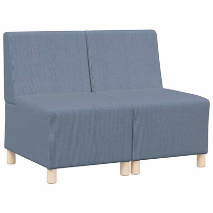 Unità di Divano Modulare Senza Braccioli 2 pcs Blu