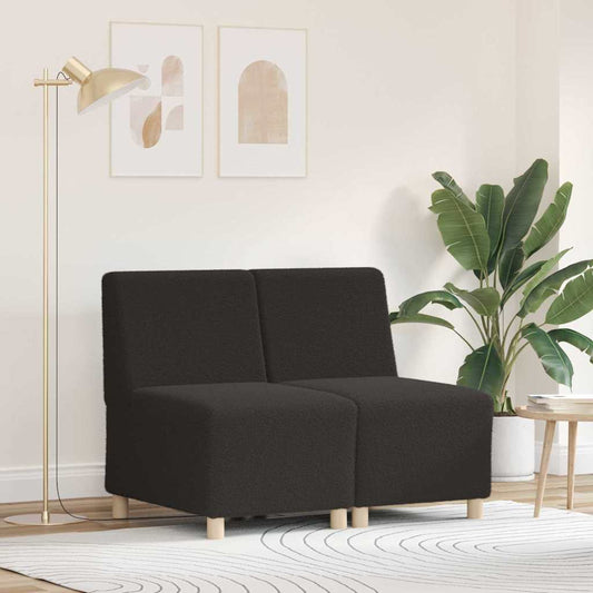 Unità di Divano Modulare Senza Braccioli 2 pcs Grigio scuro