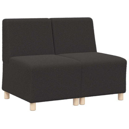 Unità di Divano Modulare Senza Braccioli 2 pcs Grigio scuro