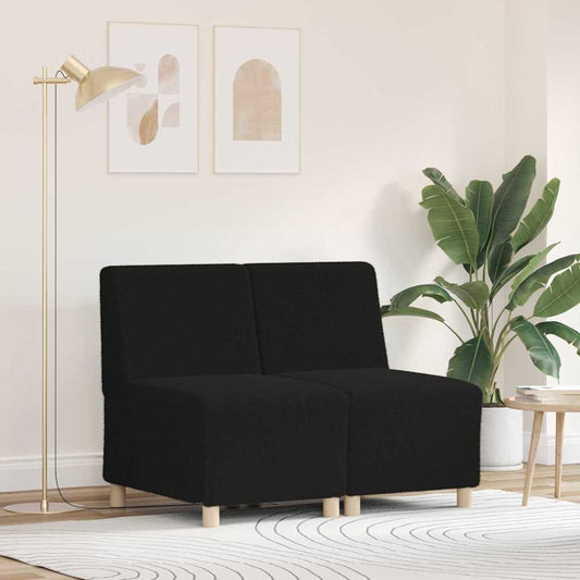 Unità di Divano Modulare Senza Braccioli 2 pcs Nero