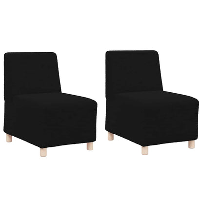 Unità di Divano Modulare Senza Braccioli 2 pcs Nero