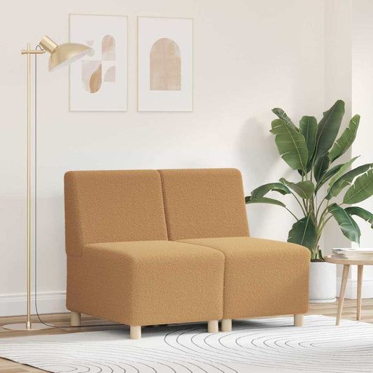 Unità di Divano Modulare Senza Braccioli 2 pcs Beige