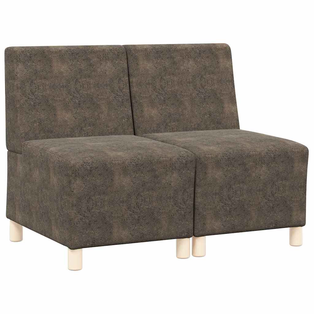 Unità di Divano Modulare Senza Braccioli 2 pcs Grigio scuro | homemem39