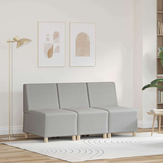Unità di Divano Modulare Senza Braccioli 3 pcs Grigio nuvola