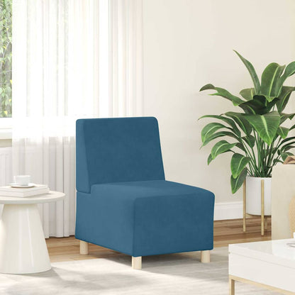 Unità di Divano Modulare Senza Braccioli 3 pcs Blu