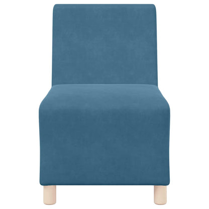 Unità di Divano Modulare Senza Braccioli 3 pcs Blu