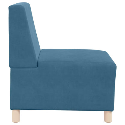 Unità di Divano Modulare Senza Braccioli 3 pcs Blu