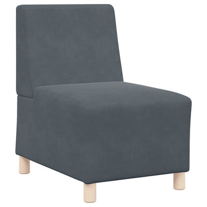 Unità di Divano Modulare Senza Braccioli 3 pcs Grigio scuro
