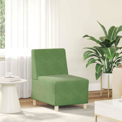 Unità di Divano Modulare Senza Braccioli 3 pcs Verde chiaro