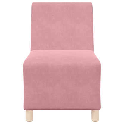 Unità di Divano Modulare Senza Braccioli 3 pcs Rosa