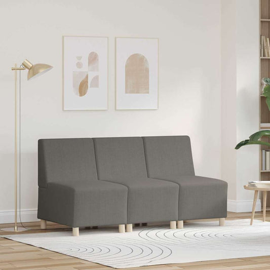 Unità di Divano Modulare Senza Braccioli 3 pcs Grigio chiaro