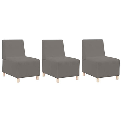 Unità di Divano Modulare Senza Braccioli 3 pcs Grigio chiaro