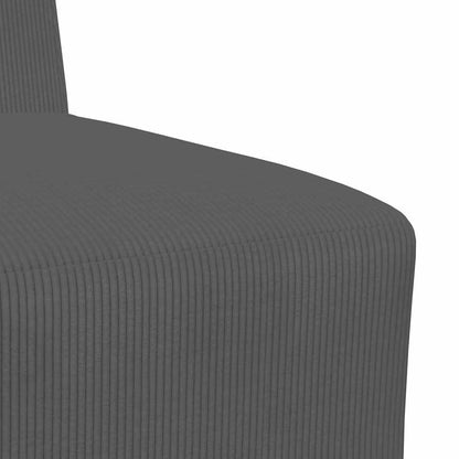 Unità di Divano Modulare Senza Braccioli 3 pcs Grigio scuro