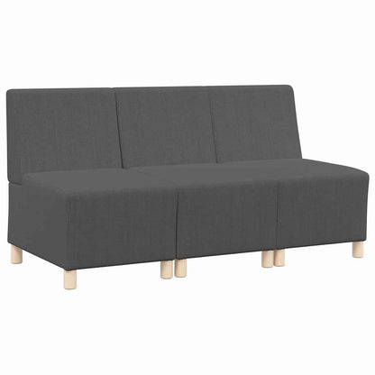 Unità di Divano Modulare Senza Braccioli 3 pcs Grigio scuro