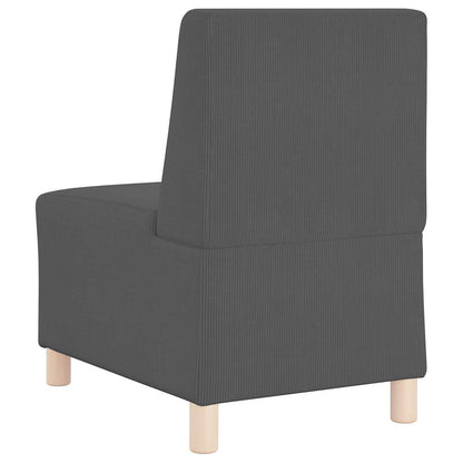 Unità di Divano Modulare Senza Braccioli 3 pcs Grigio scuro