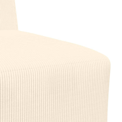 Unità di Divano Modulare Senza Braccioli 3 pcs Crema