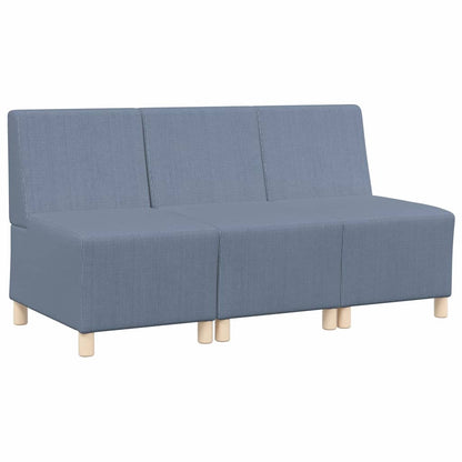 Unità di Divano Modulare Senza Braccioli 3 pcs Blu