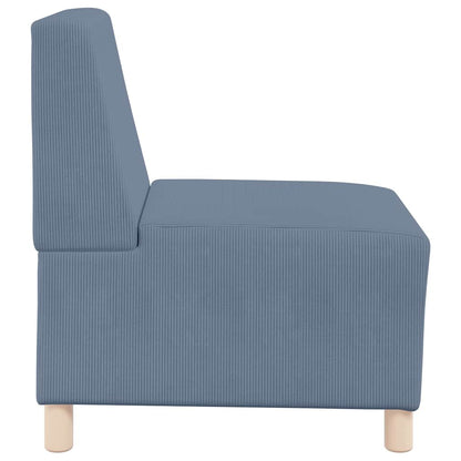 Unità di Divano Modulare Senza Braccioli 3 pcs Blu