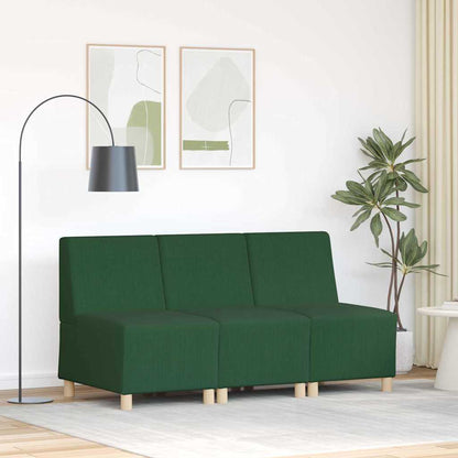 Unità di Divano Modulare Senza Braccioli 3 pcs Verde giungla