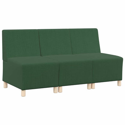 Unità di Divano Modulare Senza Braccioli 3 pcs Verde giungla