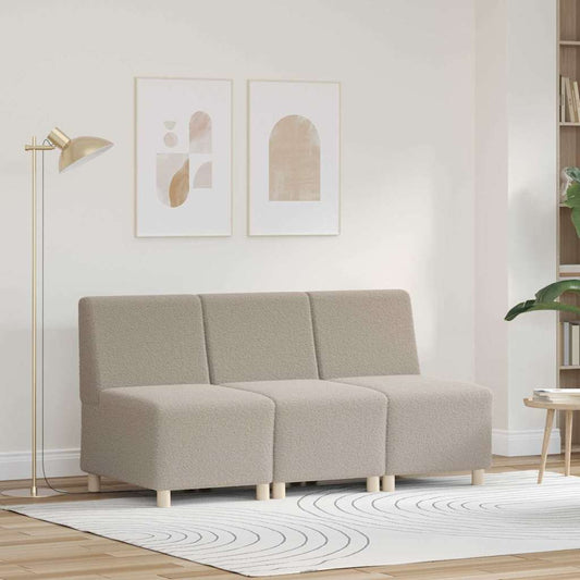 Unità di Divano Modulare Senza Braccioli 3 pcs Grigio chiaro