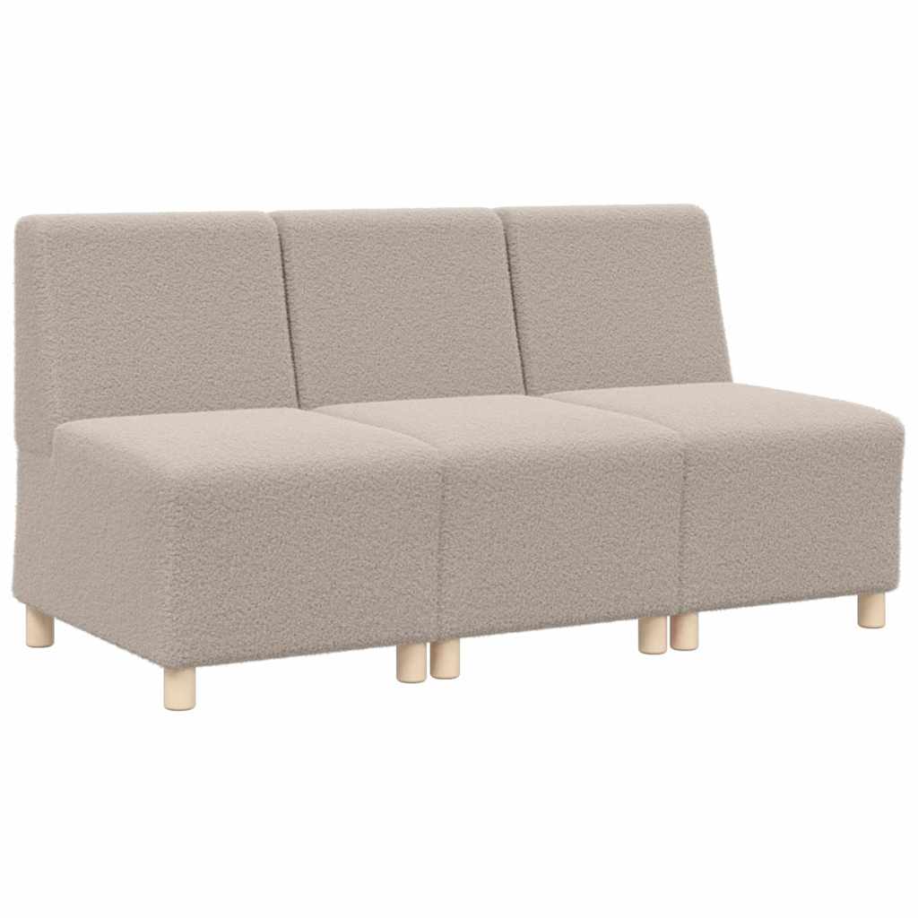 Unità di Divano Modulare Senza Braccioli 3 pcs Grigio chiaro