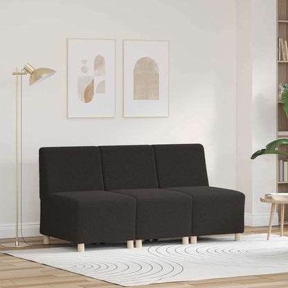 Unità di Divano Modulare Senza Braccioli 3 pcs Grigio scuro