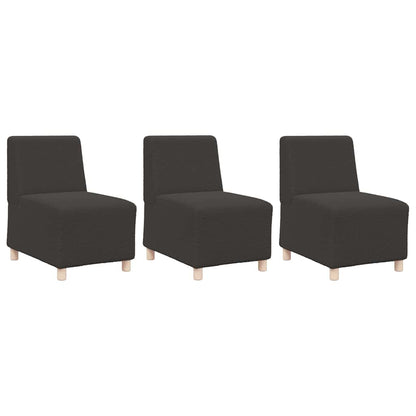 Unità di Divano Modulare Senza Braccioli 3 pcs Grigio scuro