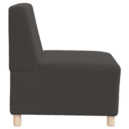 Unità di Divano Modulare Senza Braccioli 3 pcs Grigio scuro