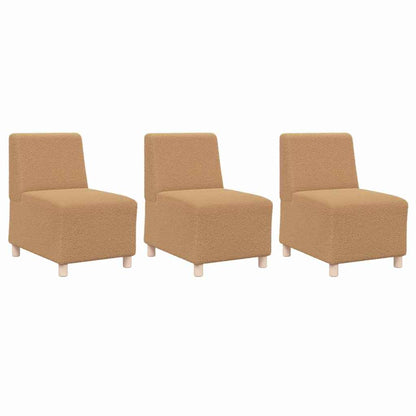 Unità di Divano Modulare Senza Braccioli 3 pcs Beige