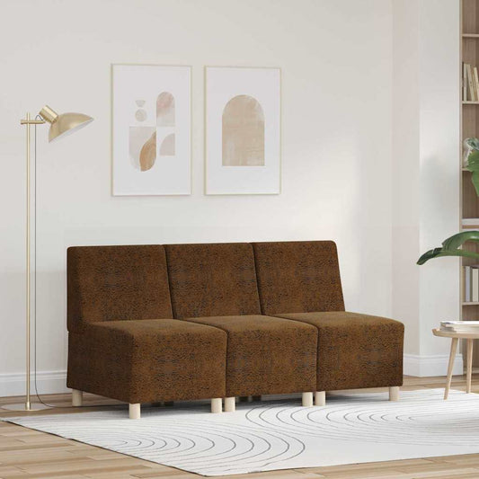 Poltrona Sofa 3 pcs Marrone 55 x 74 x 82 cm