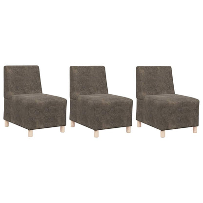 Unità di Divano Modulare Senza Braccioli 3 pcs Grigio scuro - homemem39