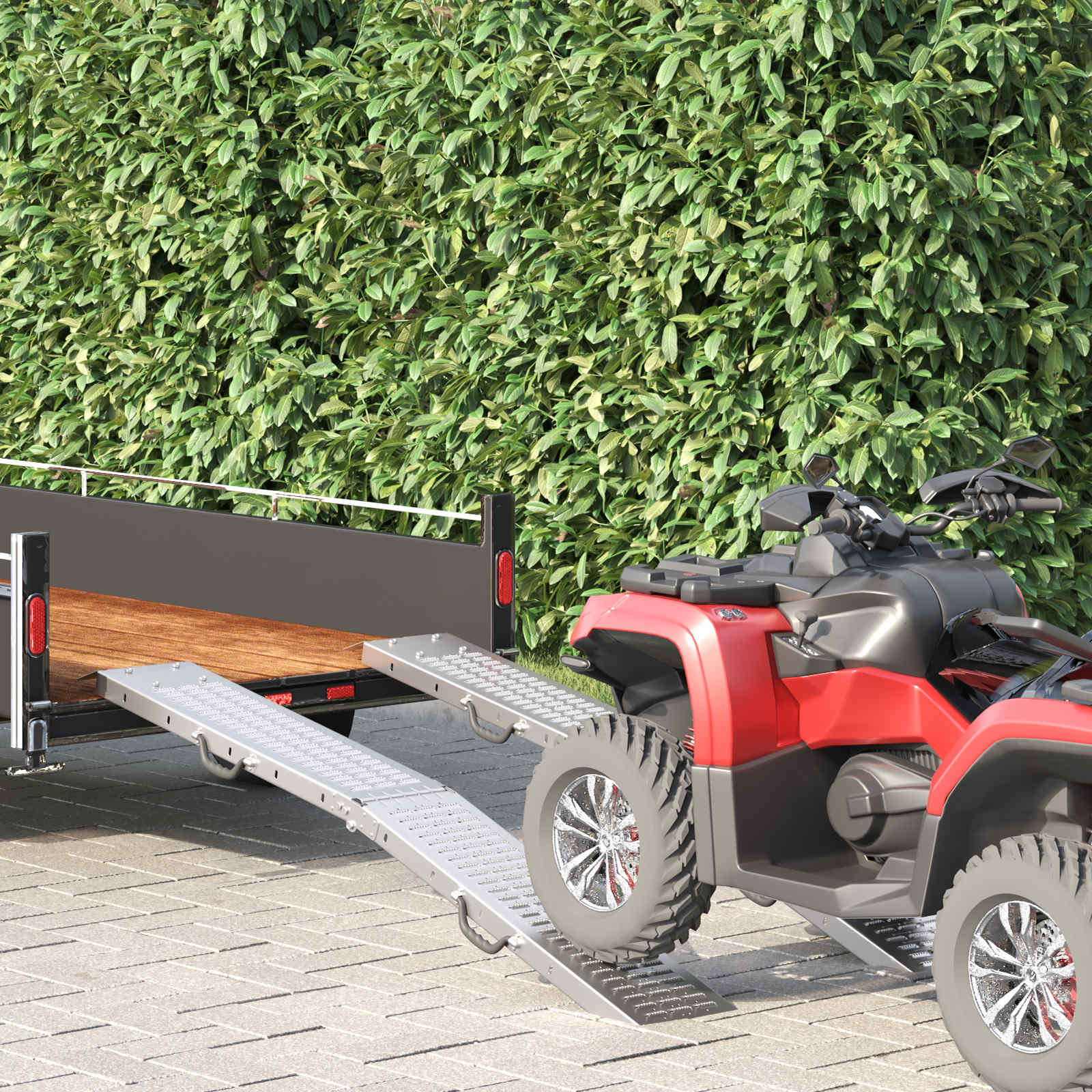 Rampe Pieghevoli 200kg per rampa 2 pcs Argento Acciaio zincato | homemem39