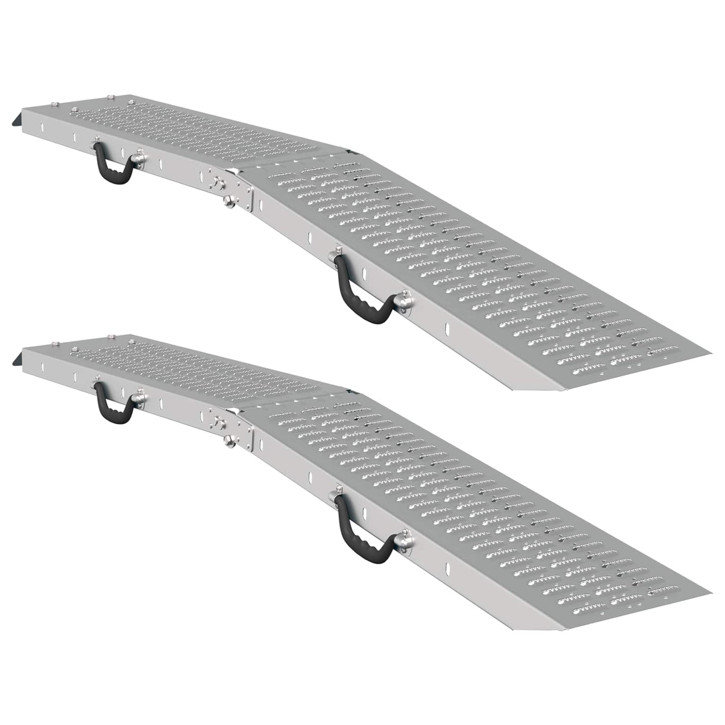 Rampe Pieghevoli 200kg per rampa 2 pcs Argento Acciaio zincato | homemem39