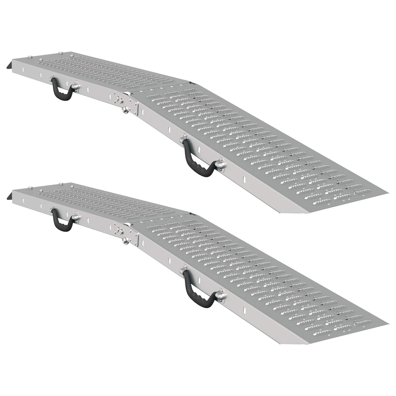 Rampe Pieghevoli 200kg per rampa 2 pcs Argento Acciaio zincato | homemem39