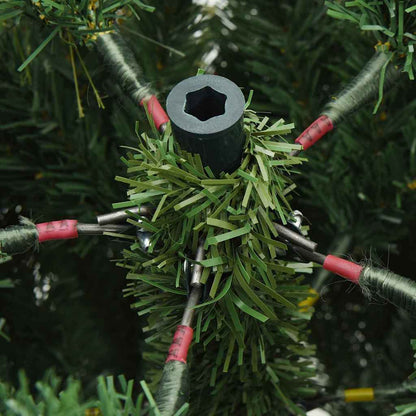 Albero di Natale Artificiale con Rami Pieghevoli Verde 150 cm