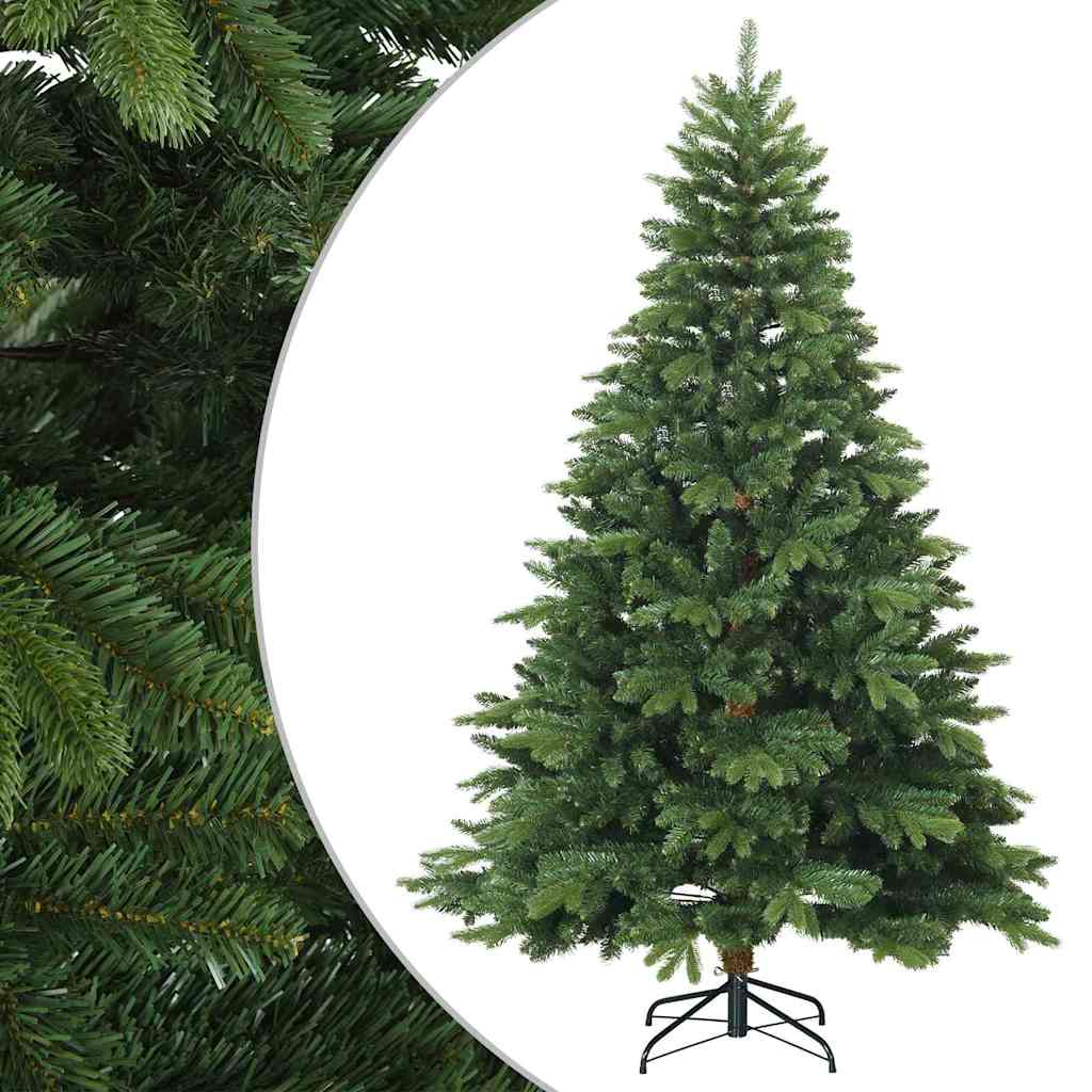 Albero di Natale Artificiale con Rami Pieghevoli Verde 210 cm