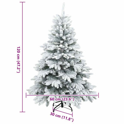 Albero di Natale Artificiale Snodato Foderato di Neve Bianco