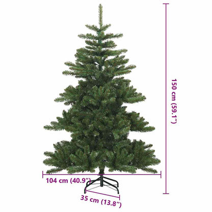 Albero di Natale Artificiale con Rami Pieghevoli Verde 150 cm
