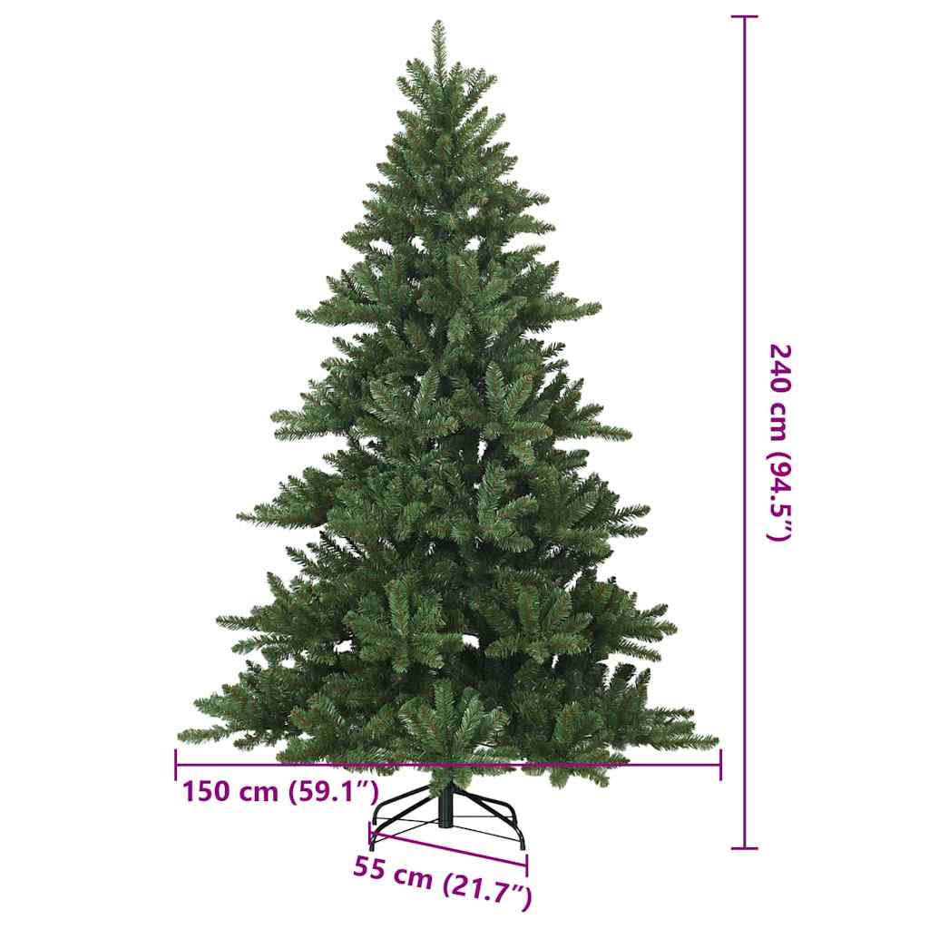 Albero di Natale Artificiale con Rami Pieghevoli Verde 240 cm