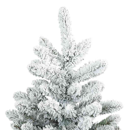 Albero di Natale Artificiale Snodato Foderato di Neve Bianco