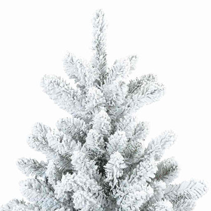 Albero di Natale Artificiale Snodato Foderato di Neve Bianco