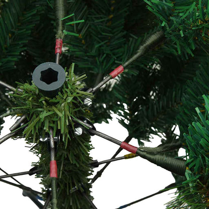 Albero di Natale Artificiale con Rami Pieghevoli Verde 180 cm