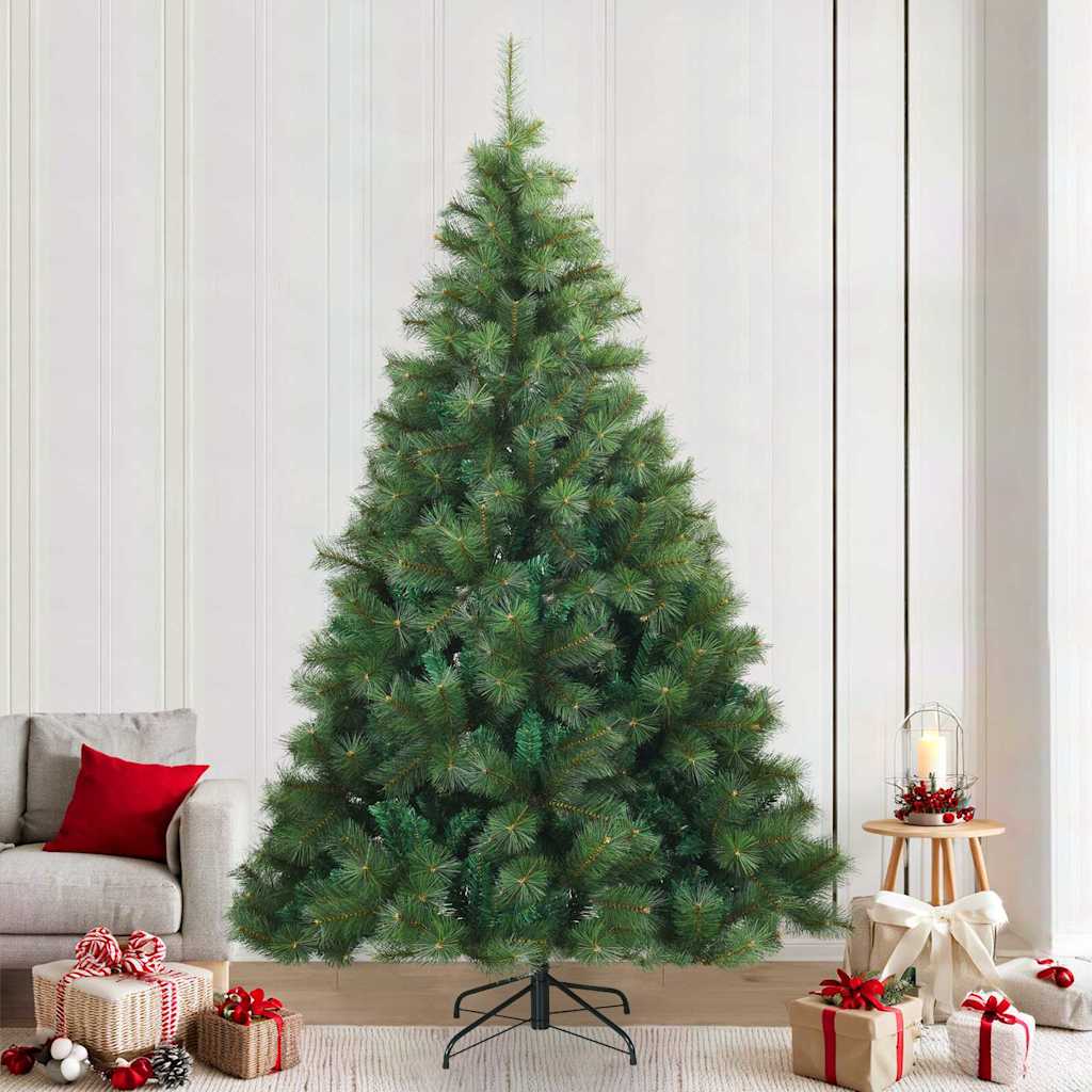 Albero di Natale Artificiale con Rami Pieghevoli Verde 240 cm