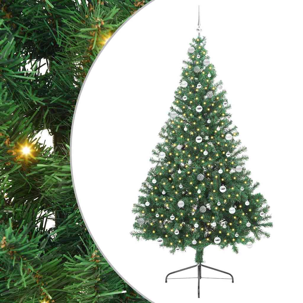 Albero di Natale artificiale con luci integrate Verde 240 cm