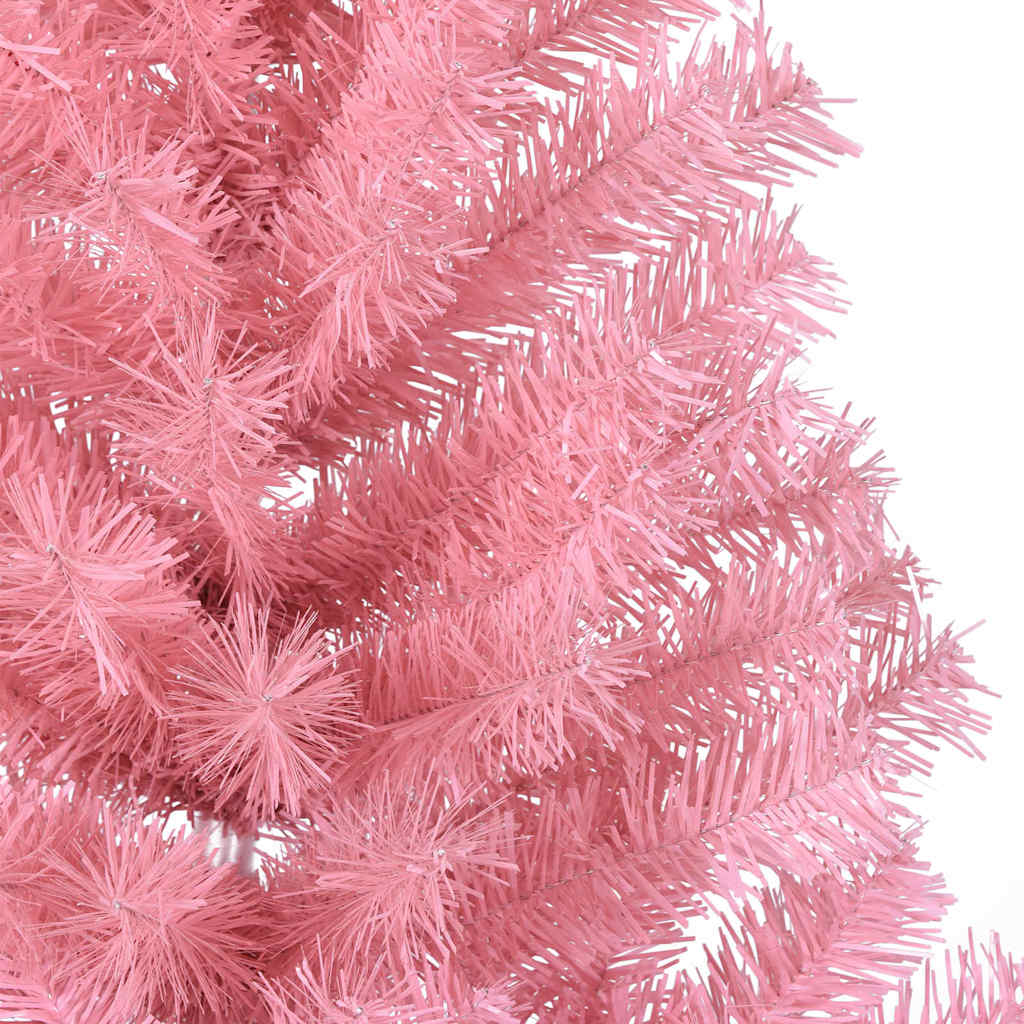 Albero di Natale artificiale con luci integrate Rosa 120 cm PVC