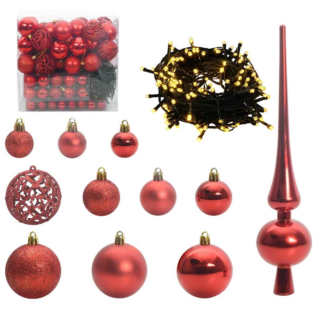 Albero di Natale artificiale con luci integrate Rosa 180 cm PVC | homemem39