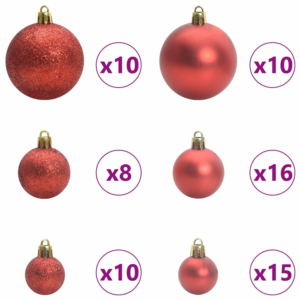 Albero di Natale artificiale con luci integrate Rosa 180 cm PVC | homemem39
