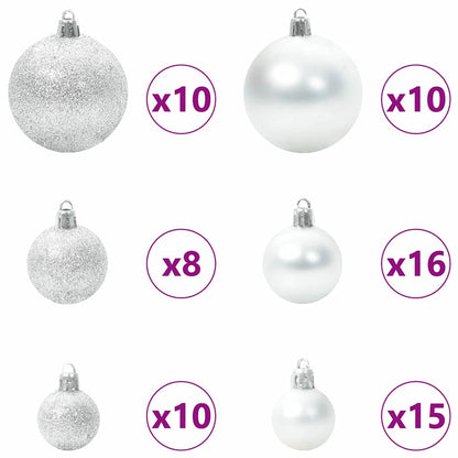 Albero di Natale artificiale con luci integrate Rosa 180 cm PVC | homemem39
